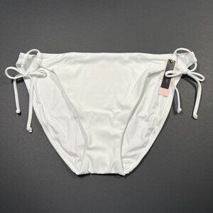 Victoria Secret XXL / 2XL Bikini Bottom Classic Double Side Tie String Bow White
